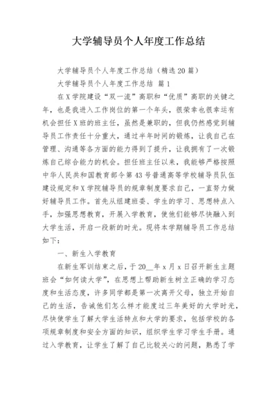 大学辅导员个人年度工作总结.docx