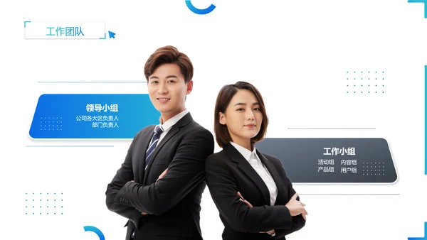 工作计划汇报蓝色科技风PPT