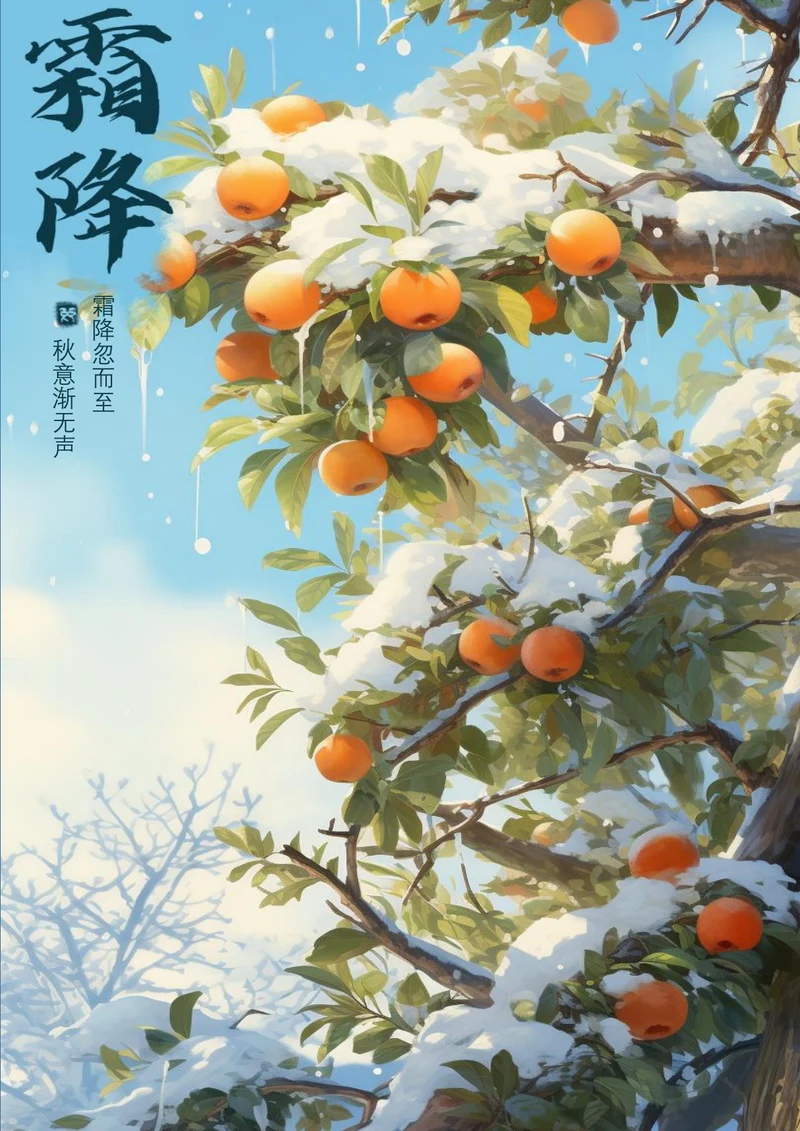 霜降忽而至霜降海报
