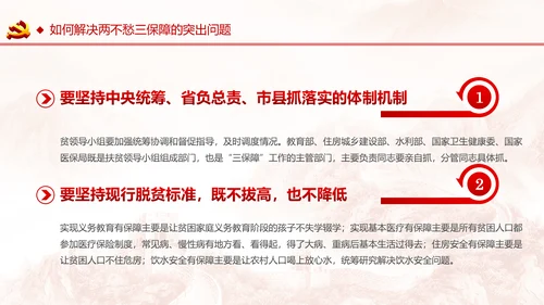 学习两不愁三保障脱贫攻坚PPT模板