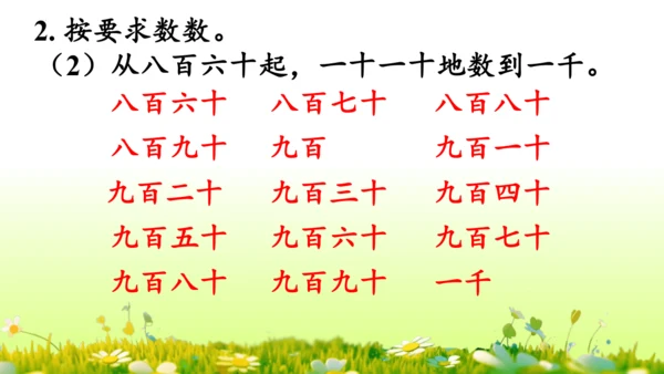1.1000以内数的认识（课件）-二年级下册数学人教版(共4课时 109张PPT)