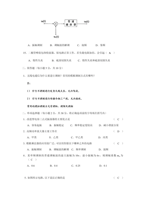 高频电子线路复习题及答案.docx