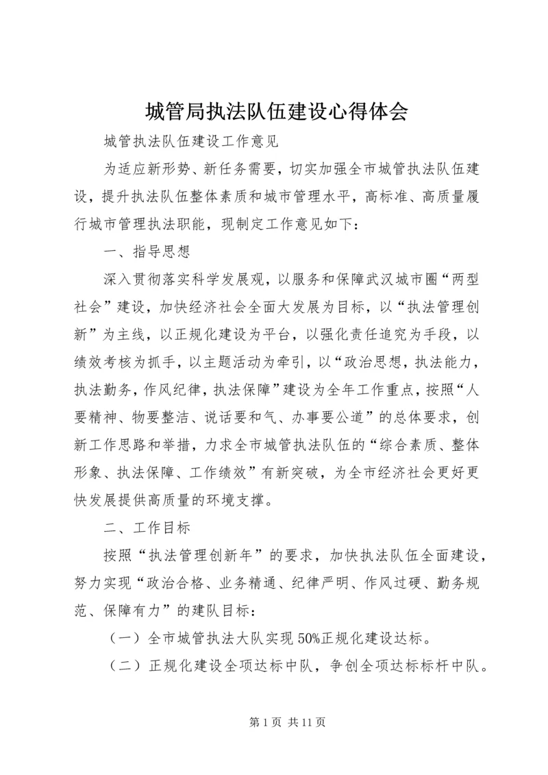 城管局执法队伍建设心得体会 (4).docx