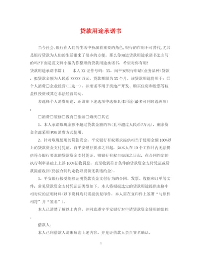 2023年贷款用途承诺书.docx