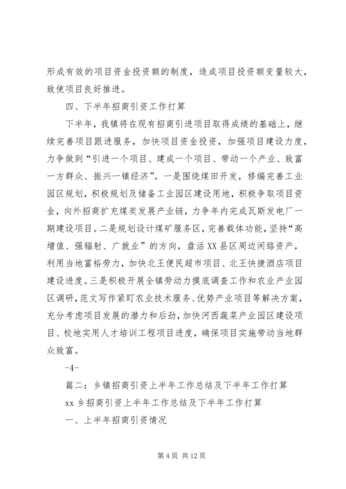 乡镇招商引资工作半年总结.docx