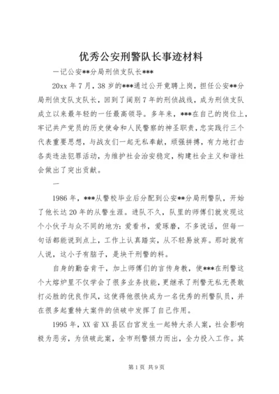 优秀公安刑警队长事迹材料.docx