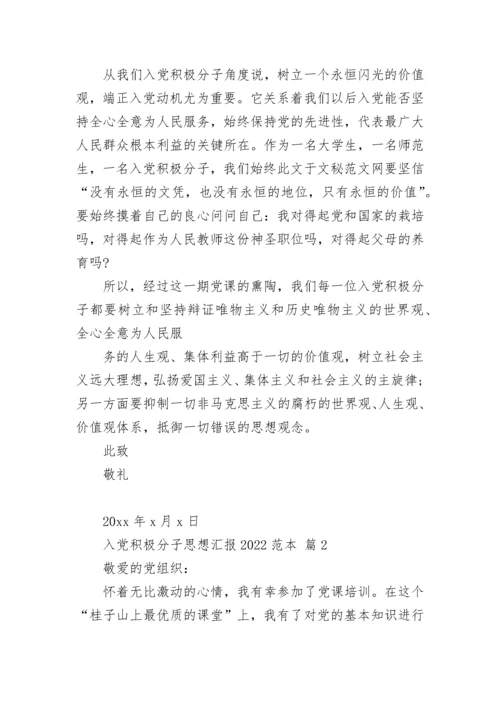 入党积极分子思想汇报2022范本.docx