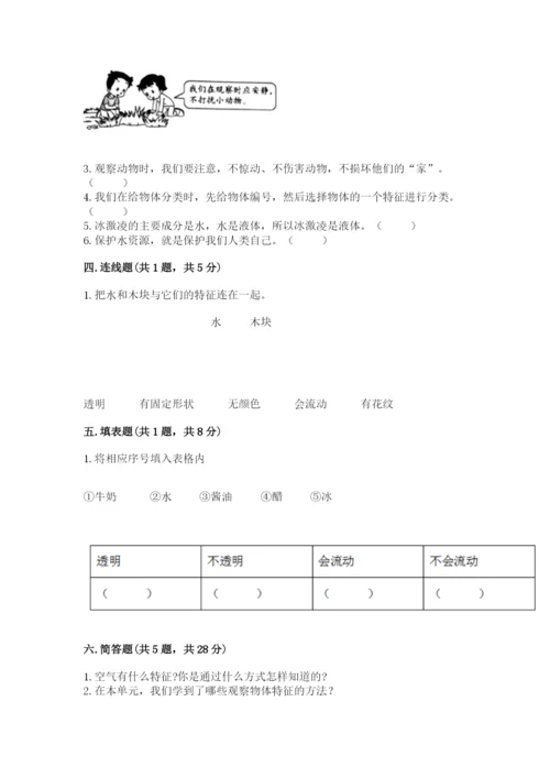 教科版小学科学一年级下册期末测试卷及参考答案（考试直接用）.docx