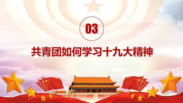 中国共青团学习十九大精神做合格团员PPT