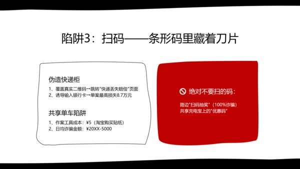黑白卡通简约扁平插画社区网络安全防御指南PPT模板