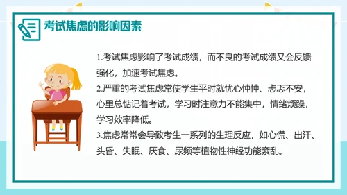 如何应对考试焦虑去上学通用PPT模板