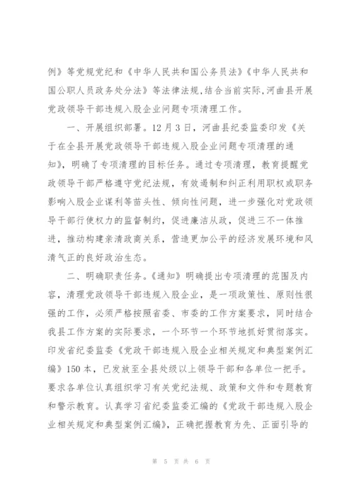 违规入股专项整治报告.docx