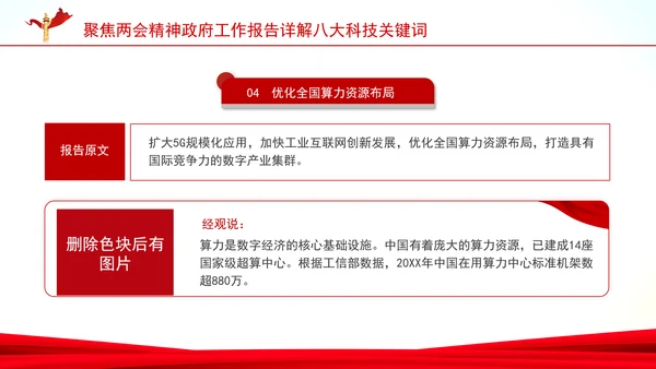 聚焦两会精神政府工作报告详解八大科技关键词ppt课件