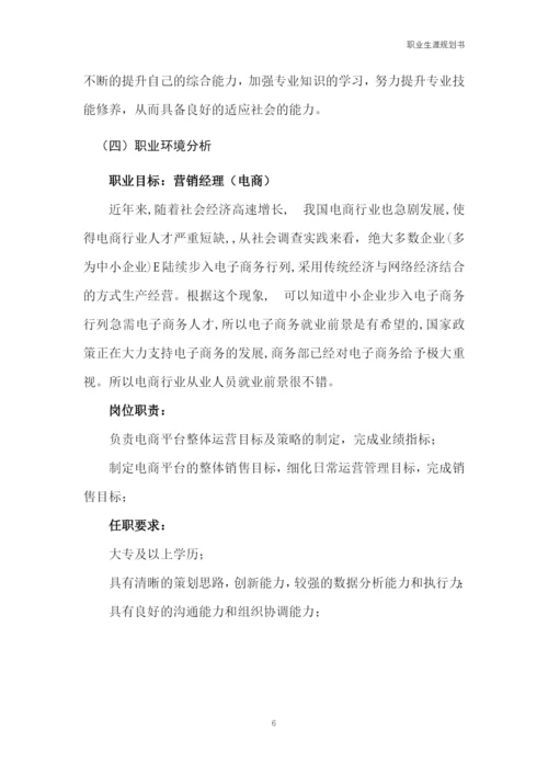 12页3700字市场营销专业职业生涯规划.docx