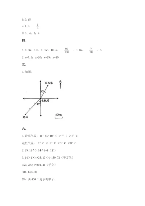 西师大版数学小升初模拟试卷及参考答案【典型题】.docx
