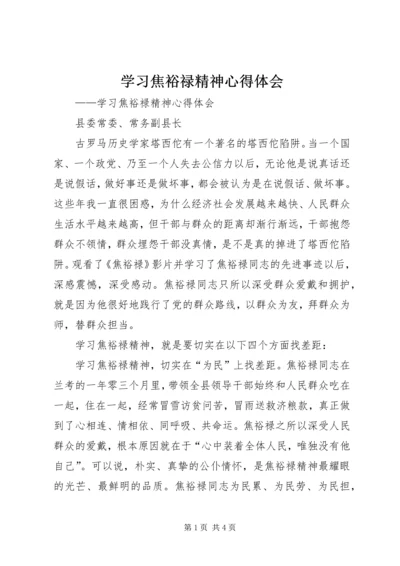 学习焦裕禄精神心得体会 (17).docx