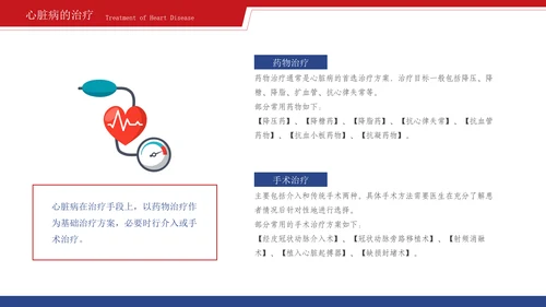 心脏血管疾病的预防和治疗通用PPT模板