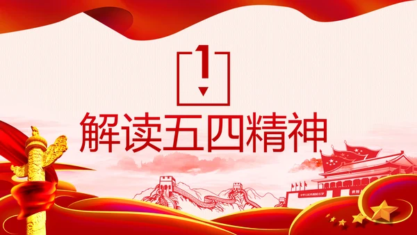弘扬五四精神做新时代合格团员PPT模板