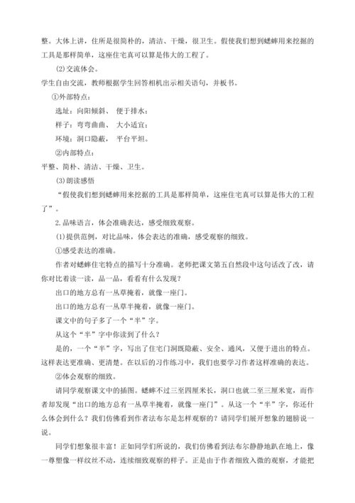 【核心素养目标】11《蟋蟀的住宅》第二课时 教案