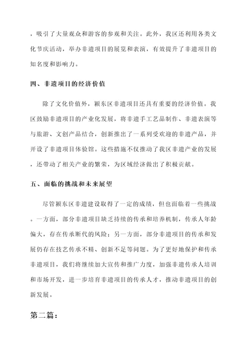 颍东区非遗建设情况汇报