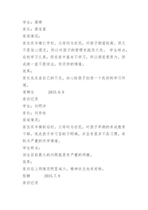 辍学家访记录内容.docx
