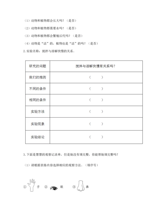 教科版科学一年级上册第一单元《植物》测试卷【b卷】.docx