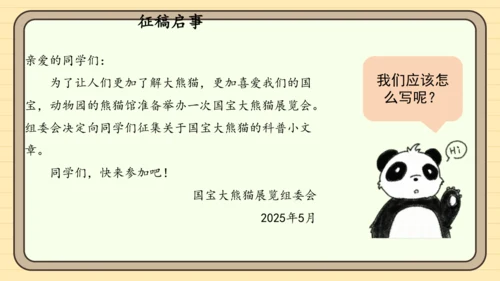 统编版语文三年级下册2024-2025学年度第七单元习作：国宝大熊猫（课件）