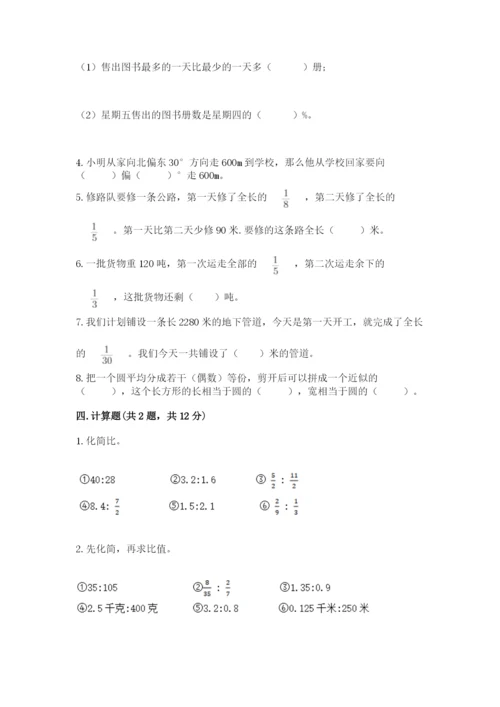 小学数学六年级上册期末测试卷（名校卷）word版.docx