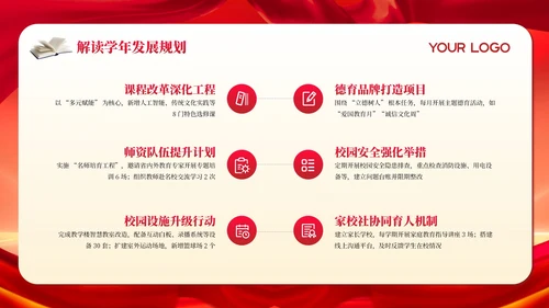 红色新生入学开学典礼PPT模板