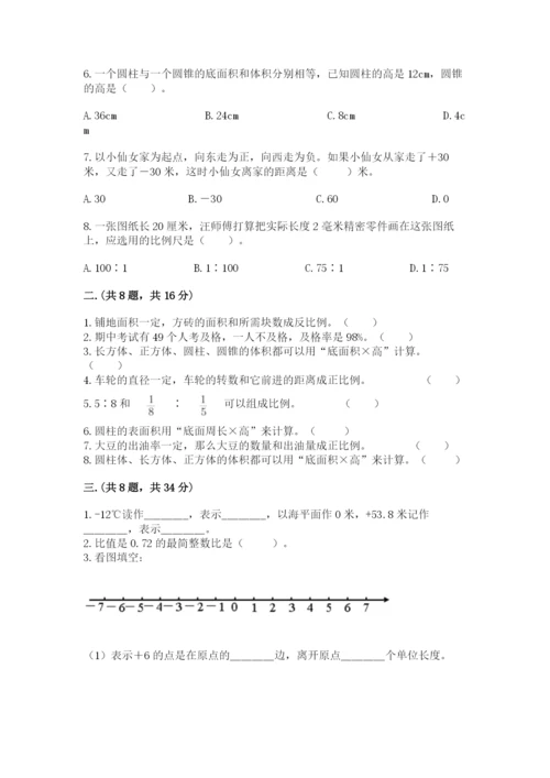苏教版六年级数学小升初试卷精品（夺冠）.docx