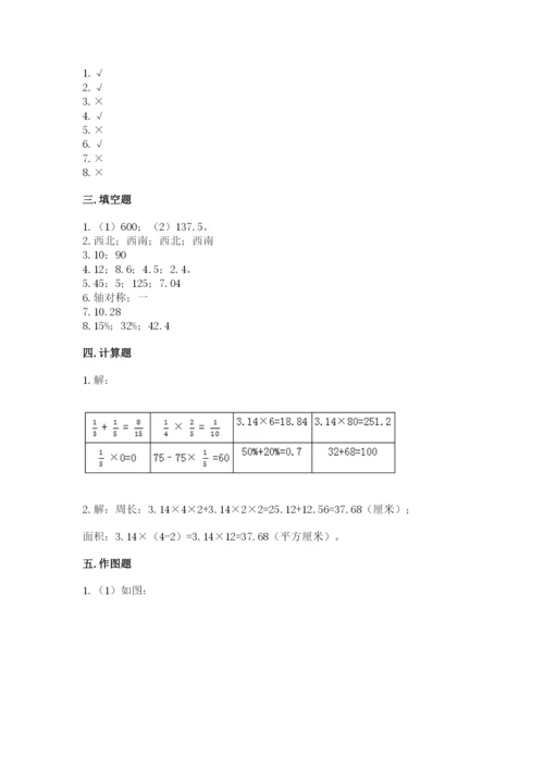 人教版数学六年级上册期末考试卷含答案下载.docx