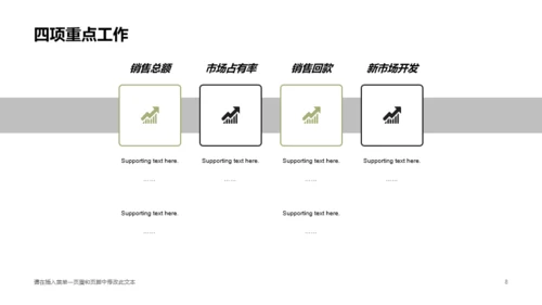 多色商务公司销售部年度总结工作汇报PPT模板