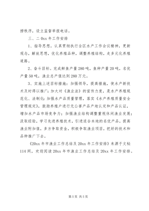 市渔业工作总结及工作安排.docx