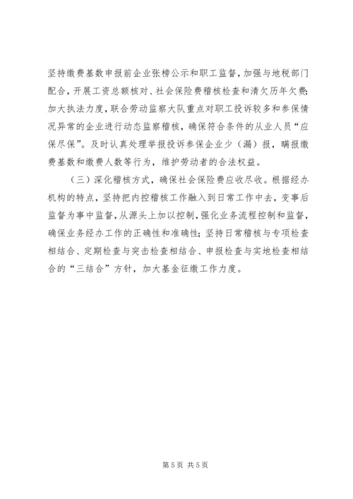 县社会保险稽核工作汇报.docx