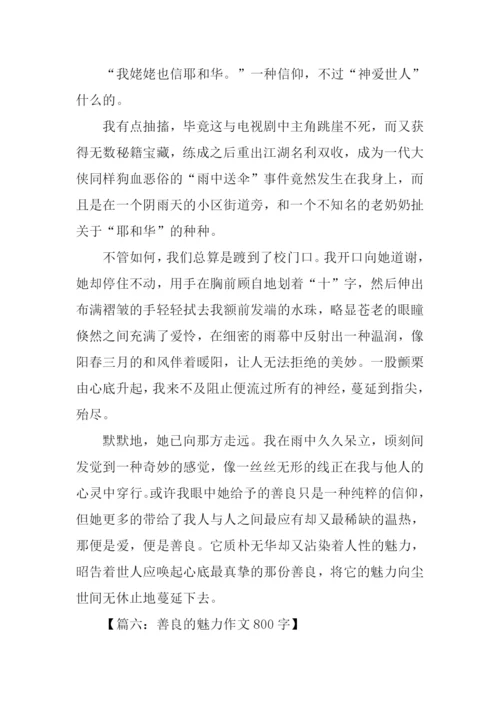 善良的魅力作文800字.docx