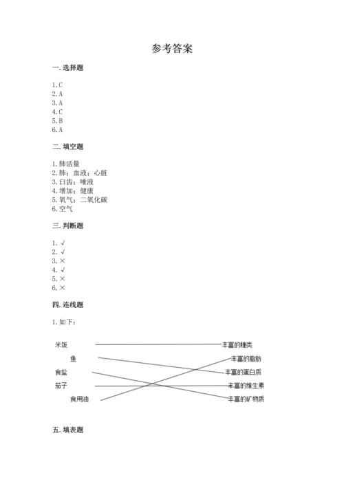 教科版科学四年级上册期末测试卷及答案一套.docx