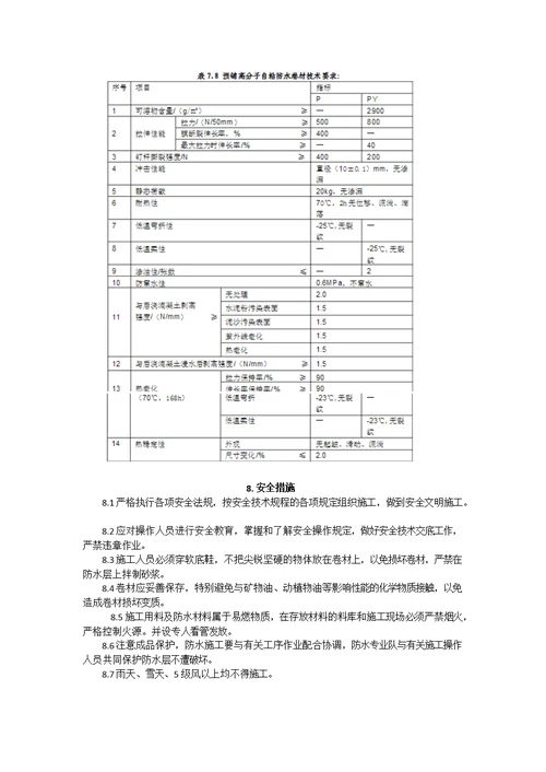 地下室底板高分子自粘胶膜防水卷材预铺反粘法施工工法供参习