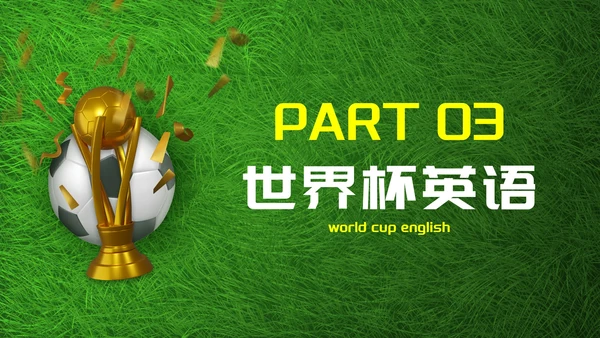实景现代足球世界杯主题科普PPT模板