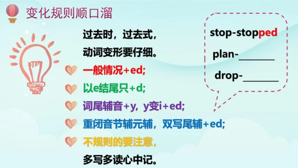人教版(PEP) 小学英语六年级下册期末复习 一般过去时课件(共41张PPT)