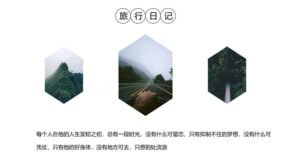 欧美风旅行照片图片画册通用PPT模板