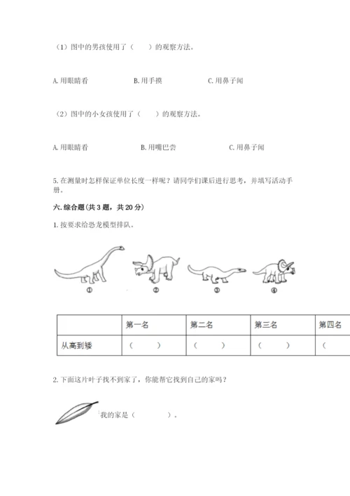 教科版一年级上册科学期末测试卷【网校专用】.docx