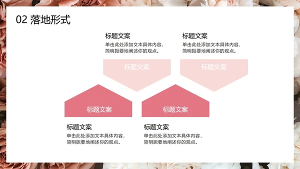 鲜花婚礼策划PPT模板