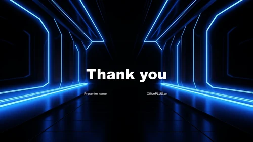 蓝色科技风总结汇报通用PPT主题