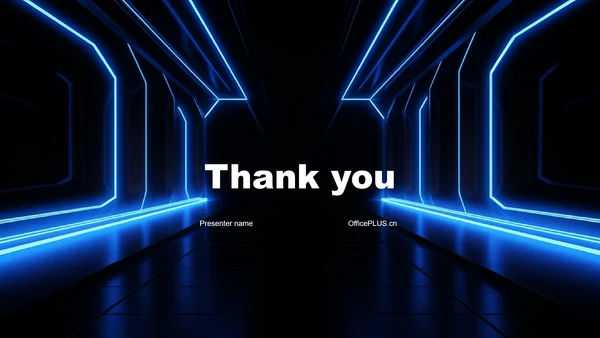 蓝色科技风总结汇报通用PPT主题