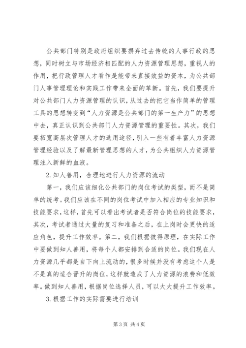 公共部门人力资源现状及对策分析.docx