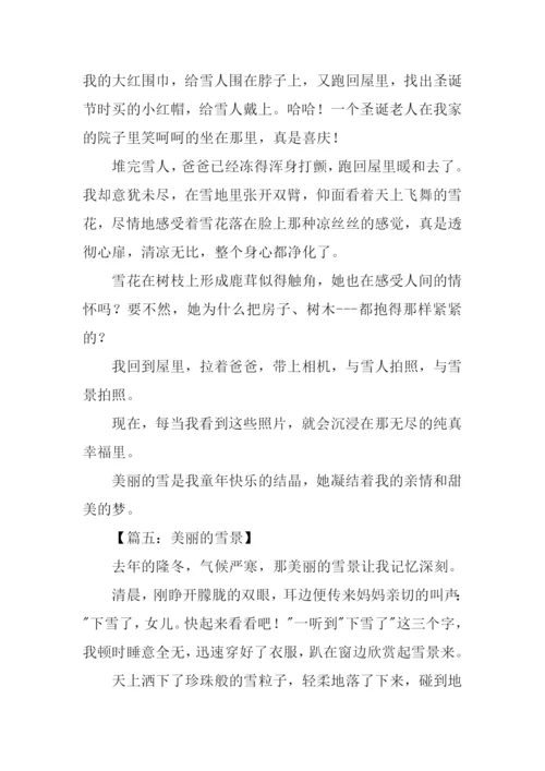 美丽的雪景作文800字.docx