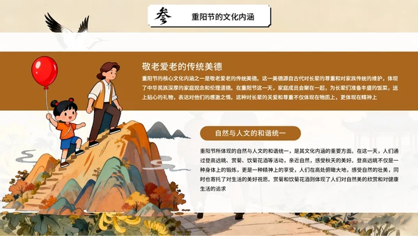 橙色中国风重阳节通用PPT模板