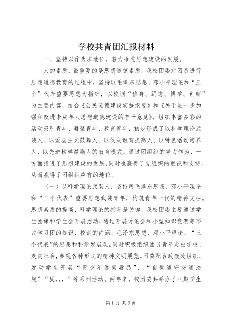 学校共青团汇报材料.docx