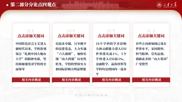 山东大学毕业论文答辩山大有文化通用PPT模板