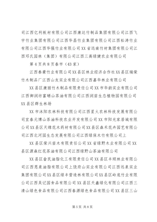 关于XX年XX省林业龙头企业 (3).docx